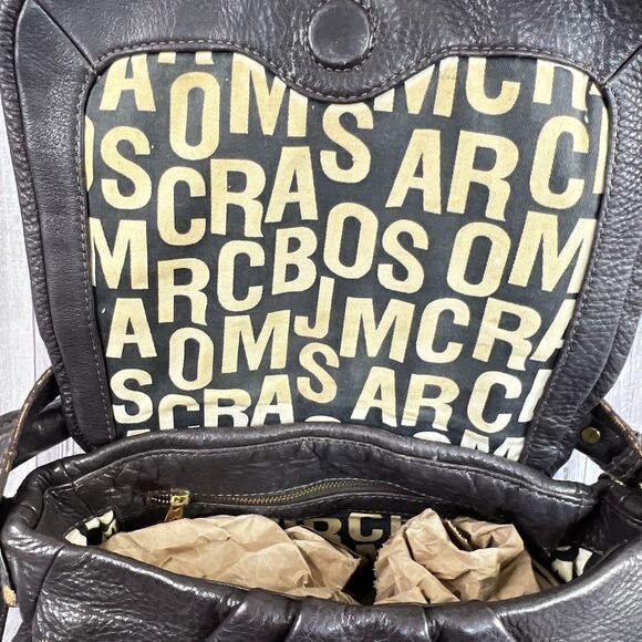 Auth Marc by Marc Jacobs One Shoulder Bag Black Grained Leather Purse - Picture 14 of 16